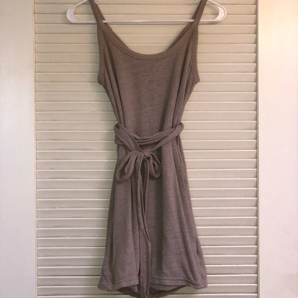 Armani Exchange XS Tan Summer Tie Dress